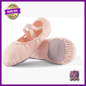 Stretch Canvas Ballet Shoes Split Sole Dance Slippers Women's Athletic